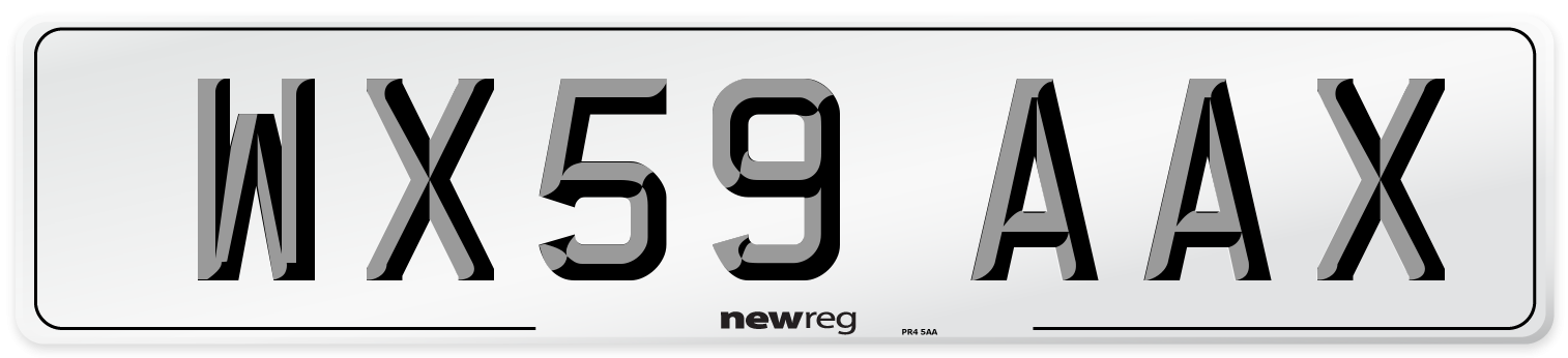 WX59 AAX Number Plate from New Reg